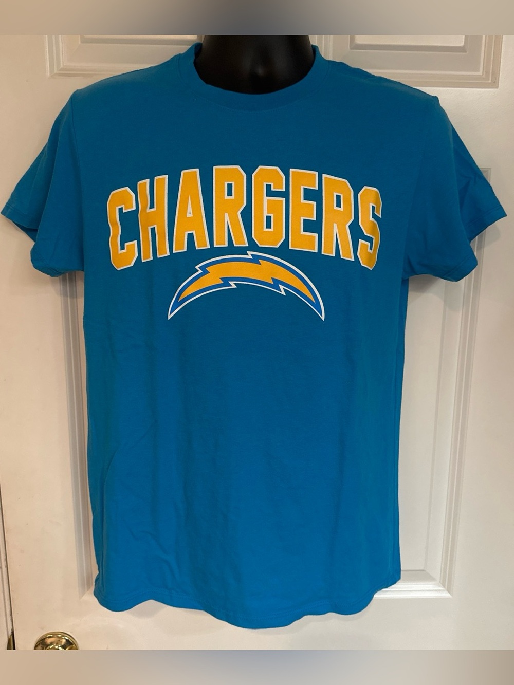 NFL Chargers Teal and Yellow Logo Short Sleeve Tee